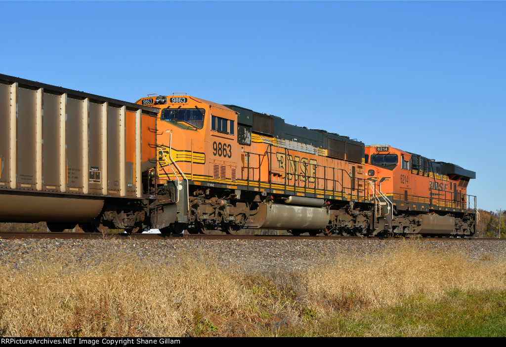 BNSF 9863 Roster shot.